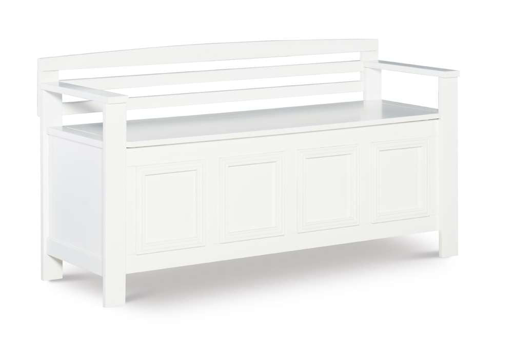 Linon Home Decor - Laredo Storage Bench  - 84016WHT-01-KD-U veiw 1
