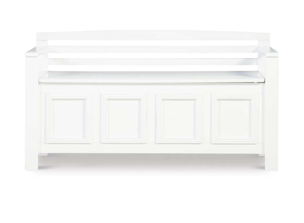 Linon Home Decor - Laredo Storage Bench  - 84016WHT-01-KD-U veiw 2