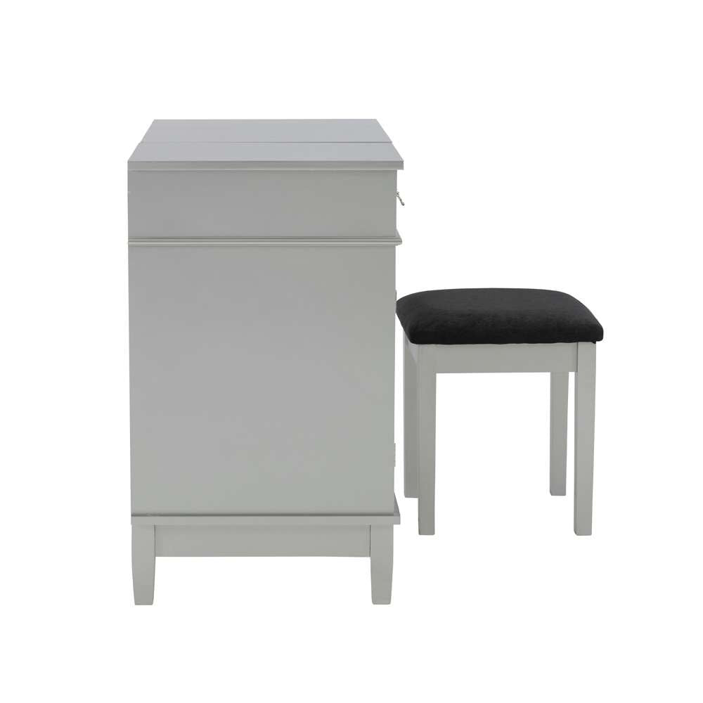 Linon Home Decor - Lattice Vanity Set - 58036SIL-01-KD-U veiw 3