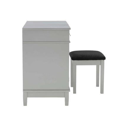 Linon Home Decor - Lattice Vanity Set - 58036SIL-01-KD-U veiw 3