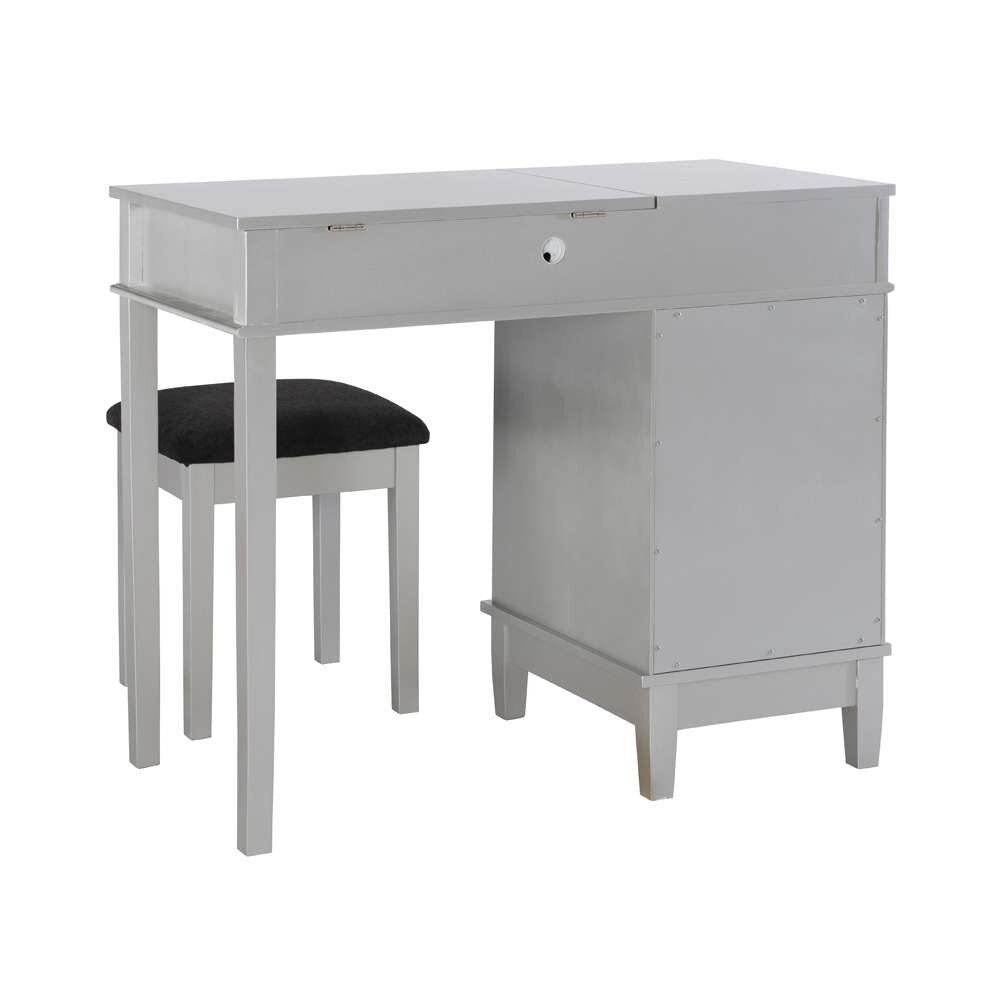 Linon Home Decor - Lattice Vanity Set - 58036SIL-01-KD-U veiw 4