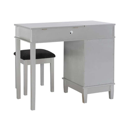 Linon Home Decor - Lattice Vanity Set - 58036SIL-01-KD-U veiw 4