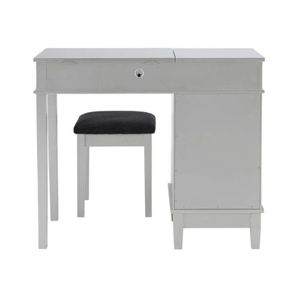 Linon Home Decor - Lattice Vanity Set - 58036SIL-01-KD-U veiw 5