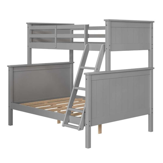 Linon Home Decor - Leah Twin Over Full Bunk Bed Gray - BB599TFGRYABU veiw 1