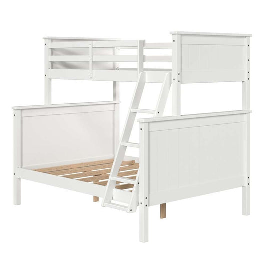 Linon Home Decor - Leah Twin Over Full Bunk Bed White - BB599TFWHTABU veiw 1