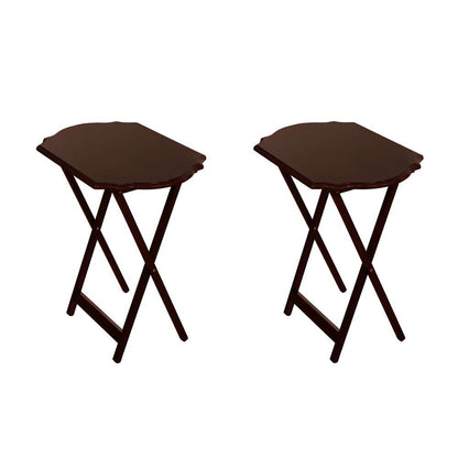 Linon Home Decor - Ledda Folding Snack Tray - Espresso (Set of 2) - TT514AESPSET02U veiw 4