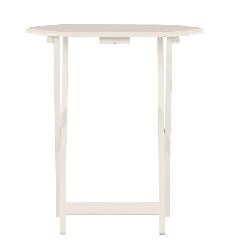 Linon Home Decor - Ledda Folding Snack Tray - White (Set of 2) - TT514AWHSET02U veiw 5