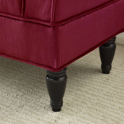 Linon Home Decor - Lillian Bench Berry - 36030BER-01-KD-U veiw 2