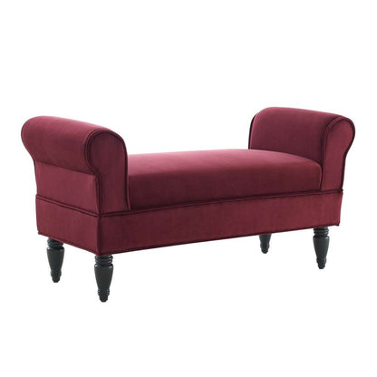 Linon Home Decor - Lillian Bench Berry - 36030BER-01-KD-U veiw 3