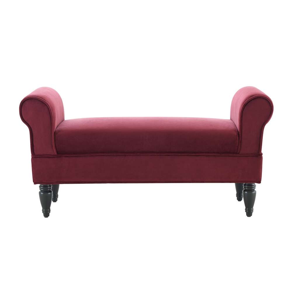 Linon Home Decor - Lillian Bench Berry - 36030BER-01-KD-U veiw 4