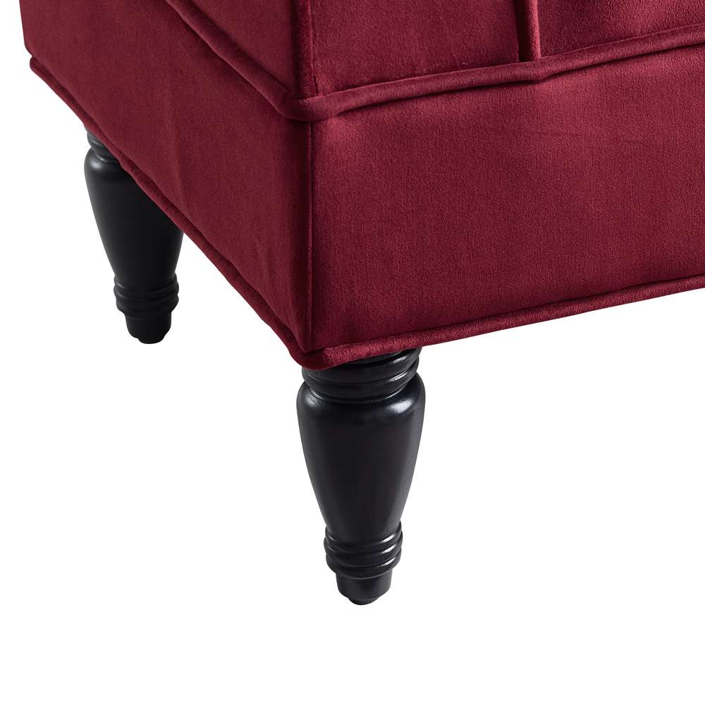Linon Home Decor - Lillian Bench Berry - 36030BER-01-KD-U veiw 6