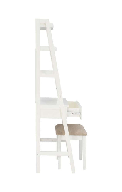 Linon Home Decor - Lilymae Leaning Vanity With Stool - VS074WHT01U veiw 4