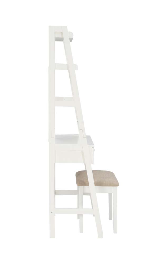 Linon Home Decor - Lilymae Leaning Vanity With Stool - VS074WHT01U veiw 5