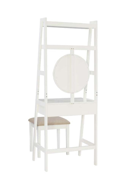 Linon Home Decor - Lilymae Leaning Vanity With Stool - VS074WHT01U veiw 6
