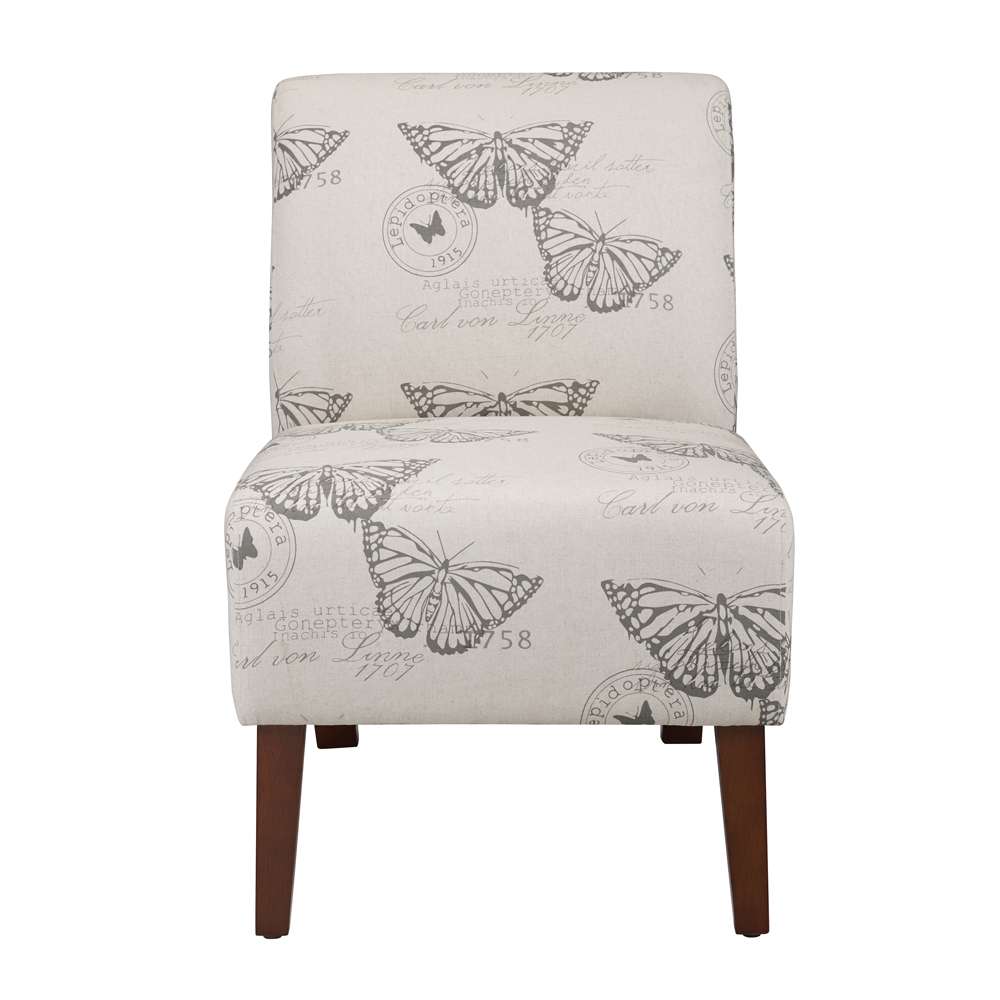 Linon Home Decor - Linen Butterfly Lily Chair - 98320BUTT01U veiw 5
