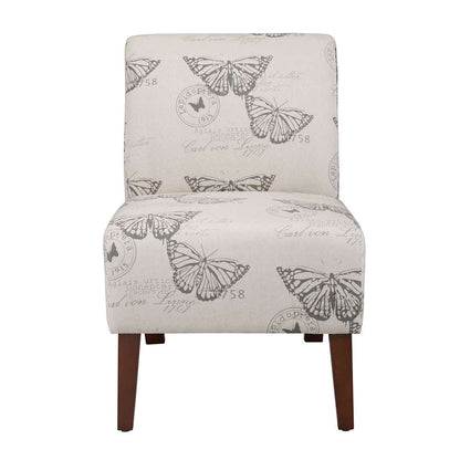 Linon Home Decor - Linen Butterfly Lily Chair - 98320BUTT01U veiw 5
