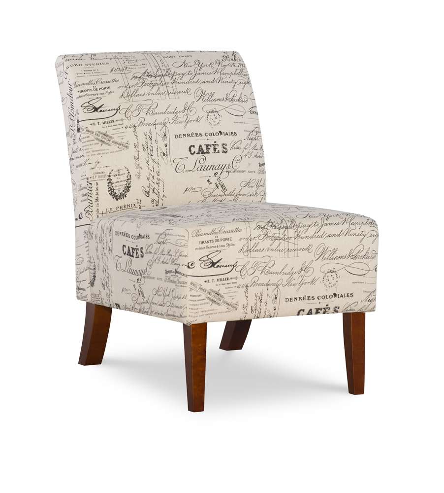 Linon Home Decor - Linen Script Lily Chair - 98320SCRPT01U veiw 1