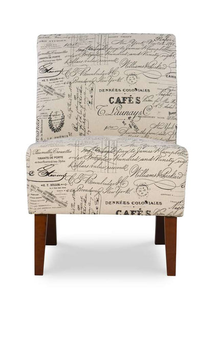 Linon Home Decor - Linen Script Lily Chair - 98320SCRPT01U veiw 2