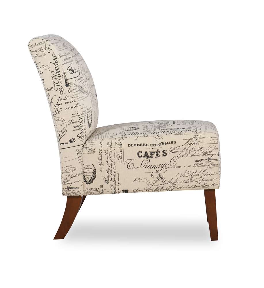 Linon Home Decor - Linen Script Lily Chair - 98320SCRPT01U veiw 3