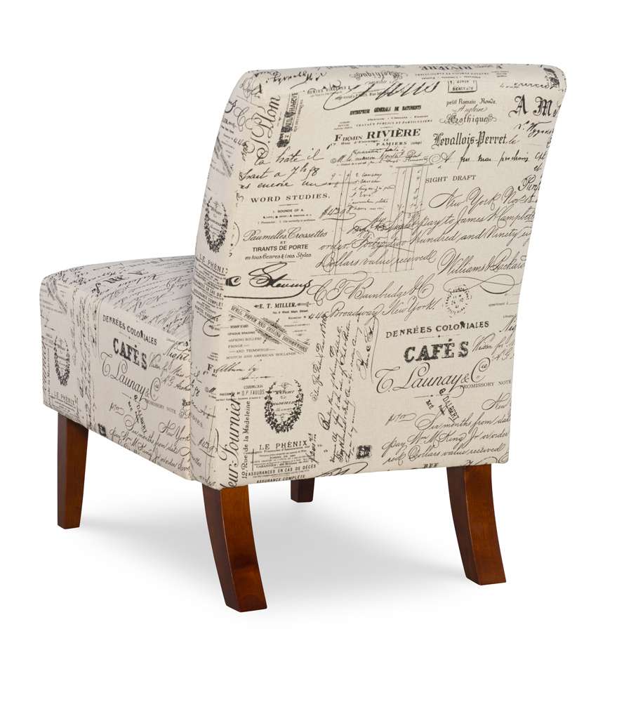 Linon Home Decor - Linen Script Lily Chair - 98320SCRPT01U veiw 4
