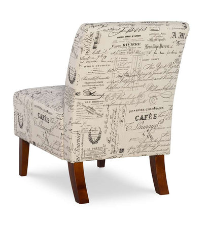 Linon Home Decor - Linen Script Lily Chair - 98320SCRPT01U veiw 4