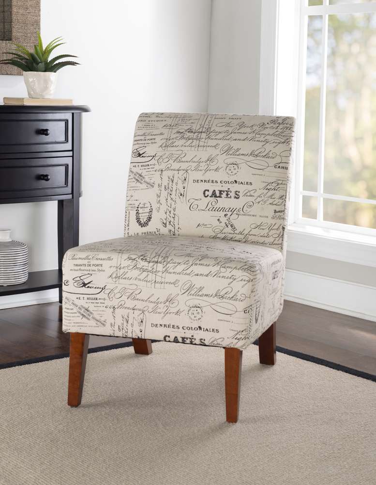 Linon Home Decor - Linen Script Lily Chair - 98320SCRPT01U veiw 6
