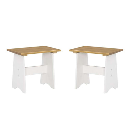 Linon Home Decor - Linson Small Backless Benches - Hnywht (Set of 2) - LN833HNYWHT01U veiw 5