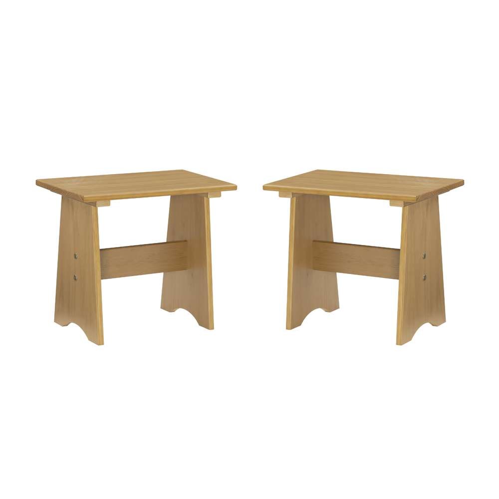 Linon Home Decor - Linson Small Backless Benches - Honey (Set of 2) - LN833HNY01U veiw 5
