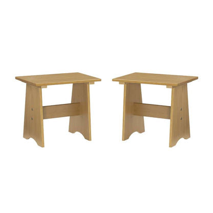 Linon Home Decor - Linson Small Backless Benches - Honey (Set of 2) - LN833HNY01U veiw 5