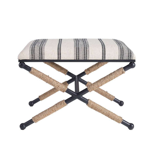 Linon Home Decor - Logue Campaign Ottoman  - BH185BGE01U veiw 1