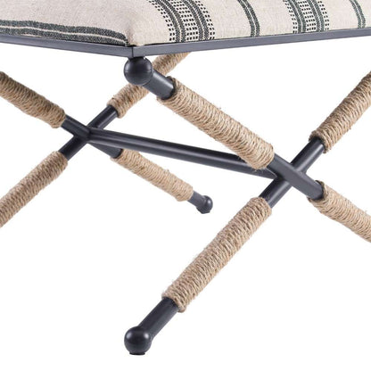 Linon Home Decor - Logue Campaign Ottoman  - BH185BGE01U veiw 5