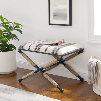 Linon Home Decor - Logue Campaign Ottoman  - BH185BGE01U veiw 6