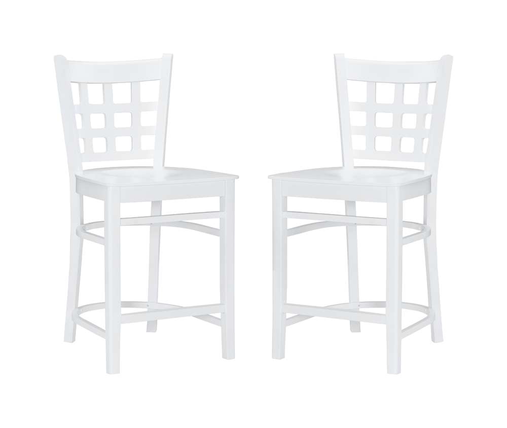 Linon Home Decor - Lola Counter Stool White (Set of 2) - CS281WHT02ASU veiw 2