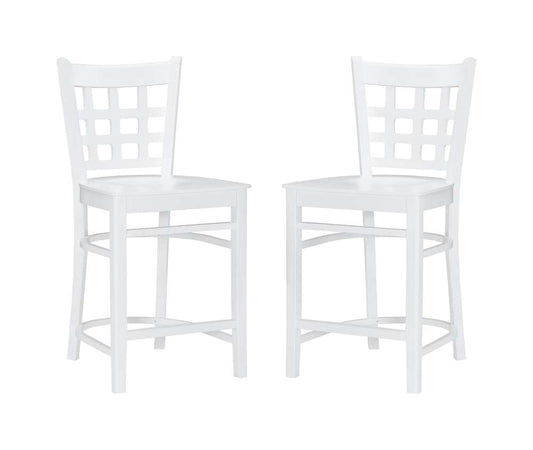 Linon Home Decor - Lola Counter Stool White (Set of 2) - CS281WHT02ASU veiw 2