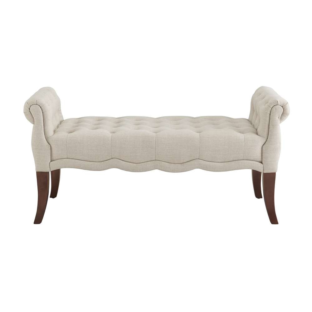 Linon Home Decor - Madison Natural Roll Arm Bench  - BH060NAT01U veiw 5