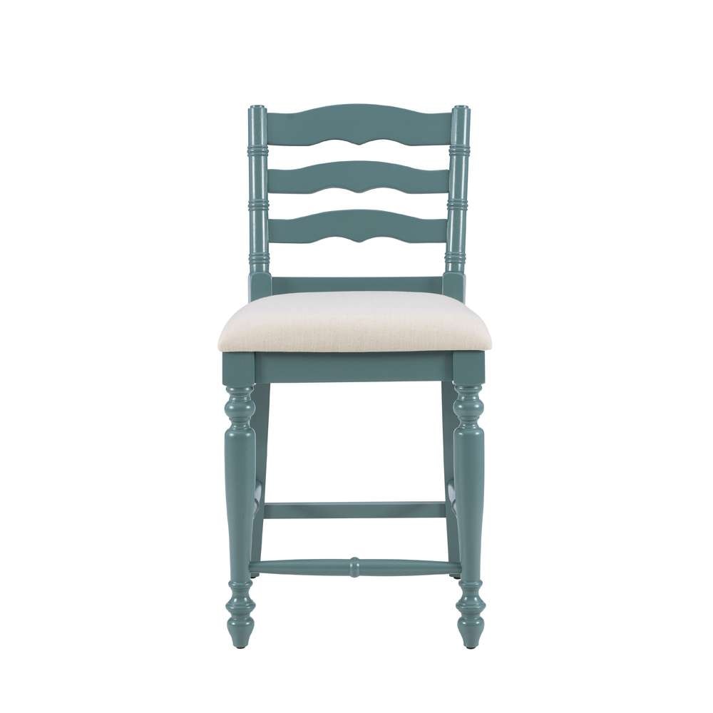 Linon Home Decor - Marino 24 In Antique Blue Counter Stool - CS002BLU01U veiw 2