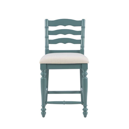 Linon Home Decor - Marino 24 In Antique Blue Counter Stool - CS002BLU01U veiw 2