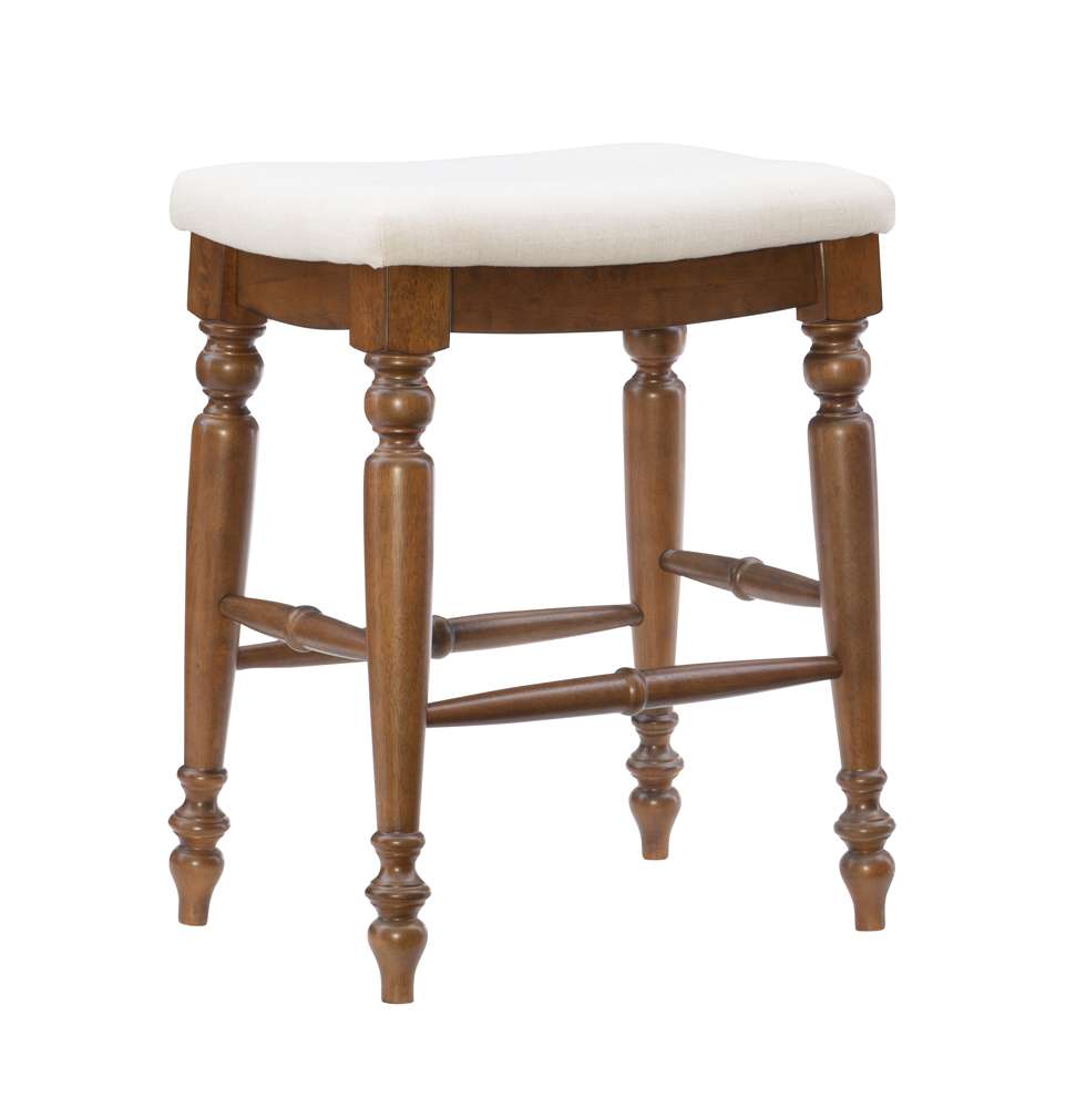 Linon Home Decor - Marino 25in Backless Counter Stool, Linen/Walnut - CS241WAL01U veiw 1