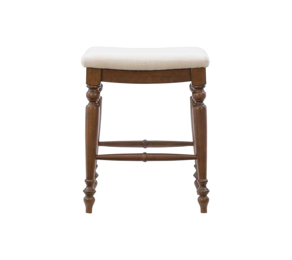 Linon Home Decor - Marino 25in Backless Counter Stool, Linen/Walnut - CS241WAL01U veiw 2