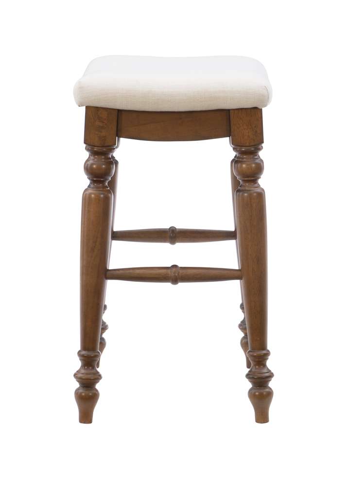 Linon Home Decor - Marino 25in Backless Counter Stool, Linen/Walnut - CS241WAL01U veiw 3