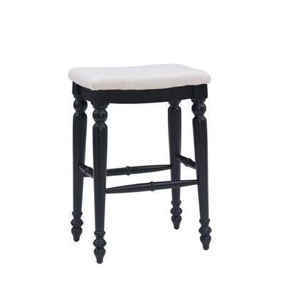 Linon Home Decor - Marino Black Backless Bar Stool - BS206ABLK01U veiw 1