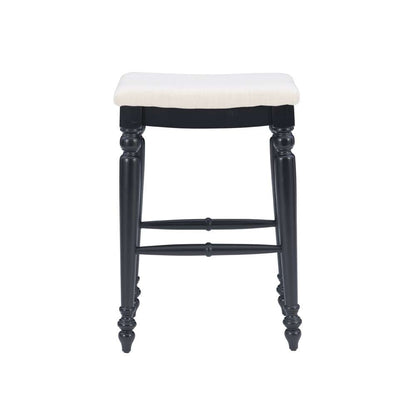 Linon Home Decor - Marino Black Backless Bar Stool - BS206ABLK01U veiw 2