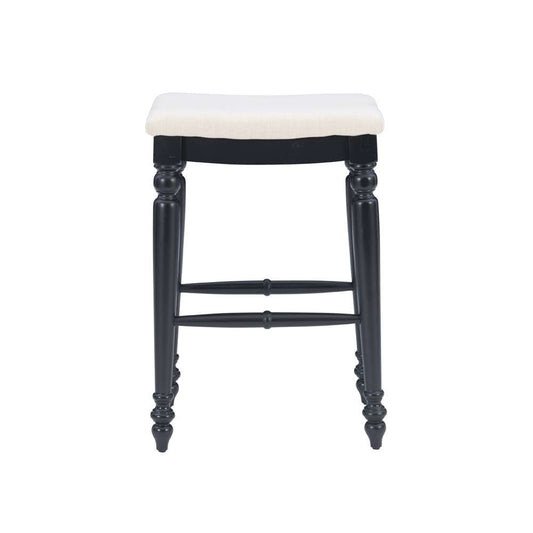 Linon Home Decor - Marino Black Backless Bar Stool - BS206ABLK01U veiw 2