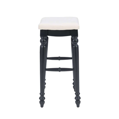 Linon Home Decor - Marino Black Backless Bar Stool - BS206ABLK01U veiw 3