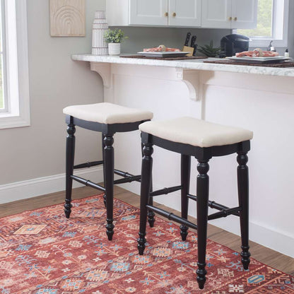 Linon Home Decor - Marino Black Backless Bar Stool - BS206ABLK01U veiw 7
