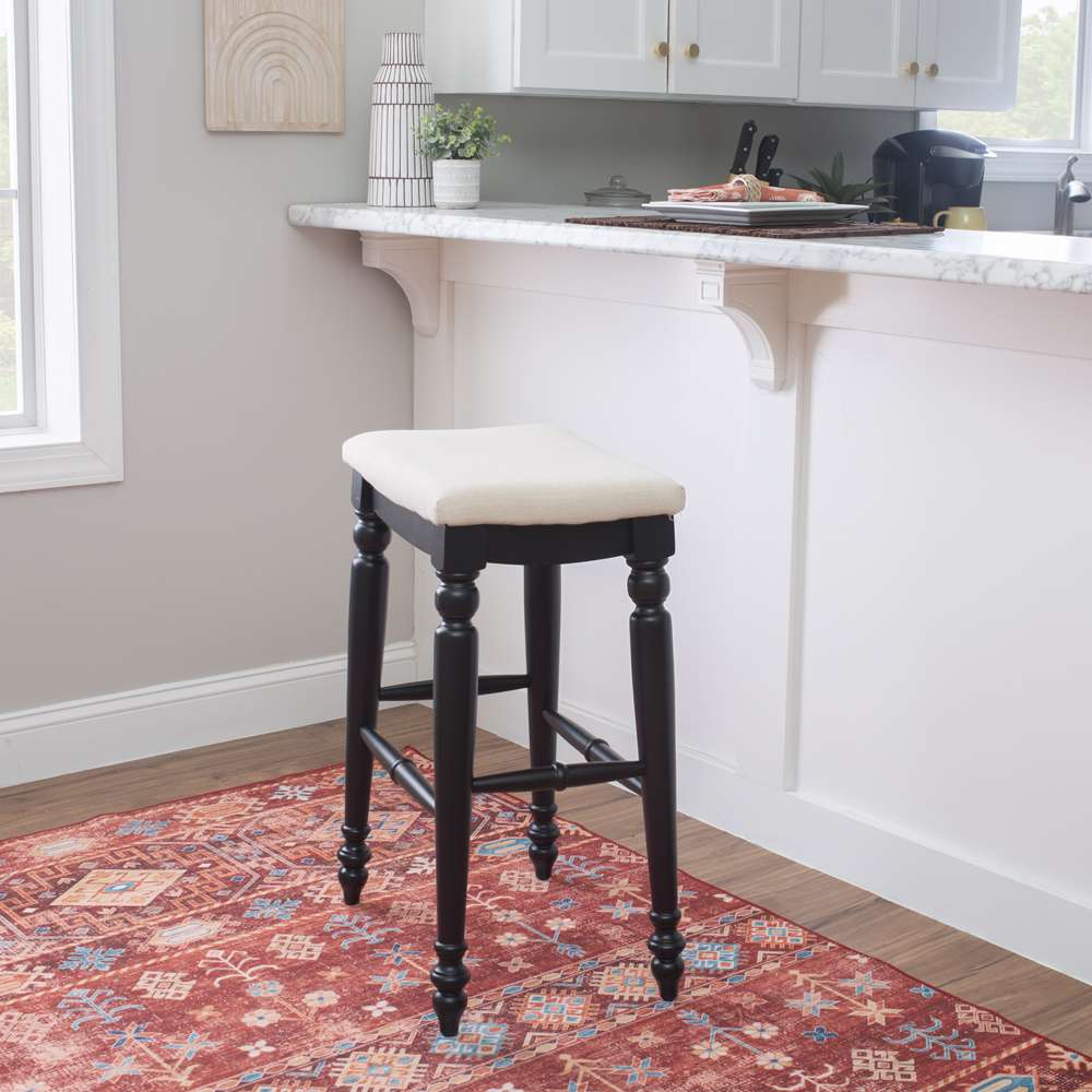 Linon Home Decor - Marino Black Backless Bar Stool - BS206ABLK01U veiw 8