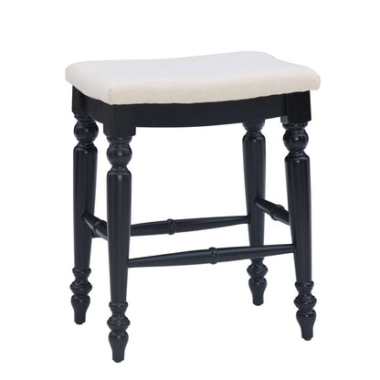 Linon Home Decor - Marino Black Backless Counter Stool - CS205ABLK01U veiw 1