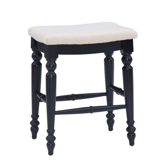 Linon Home Decor - Marino Black Backless Counter Stool - CS205ABLK01U veiw 1