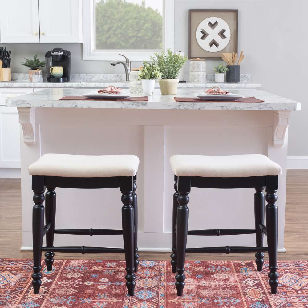 Linon Home Decor - Marino Black Backless Counter Stool - CS205ABLK01U veiw 7