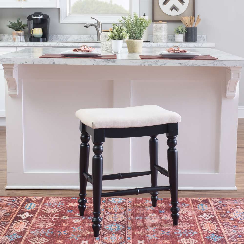 Linon Home Decor - Marino Black Backless Counter Stool - CS205ABLK01U veiw 8